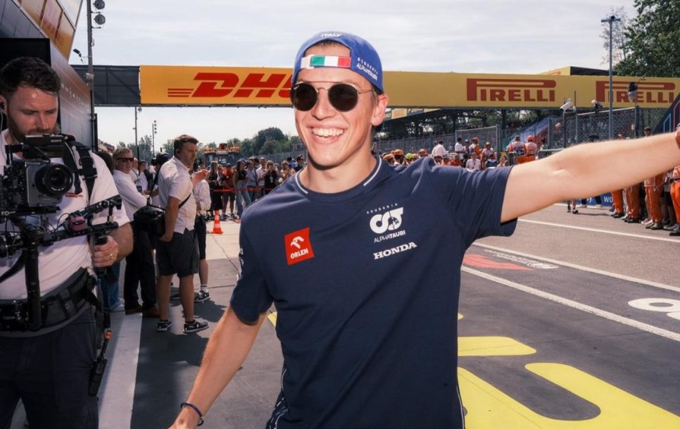 Liam Lawsonil on põhjust olla siiralt õnnelik, sest F1-karjääri algus on olnud tipp-topp! Foto: Instagram @liamlawson30