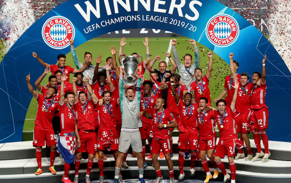 Euroopa viie tippliiga pikimat võiduseeriat evib Müncheni Bayern, kuid maailma edetabelis paiknevad nad alles seitsmendal kohal. Foto: Müncheni Bayerni ametlik koduleht / fcbayern.com