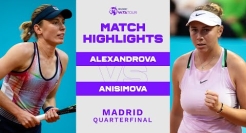 Ekaterina Alexandrova vs. Amanda Anisimova | 2022 Madrid Quarterfinal | WTA Match Highlights