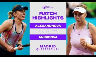 Ekaterina Alexandrova vs. Amanda Anisimova | 2022 Madrid Quarterfinal | WTA Match Highlights