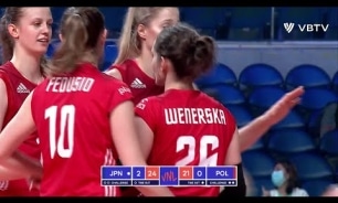 Japan vs. Poland - FIVB Volleyball Nations League - Women - Match Highlights, 14/06/2022