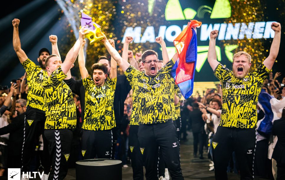 Team Vitality celebrating their Paris Major triumph. Source: HLTV