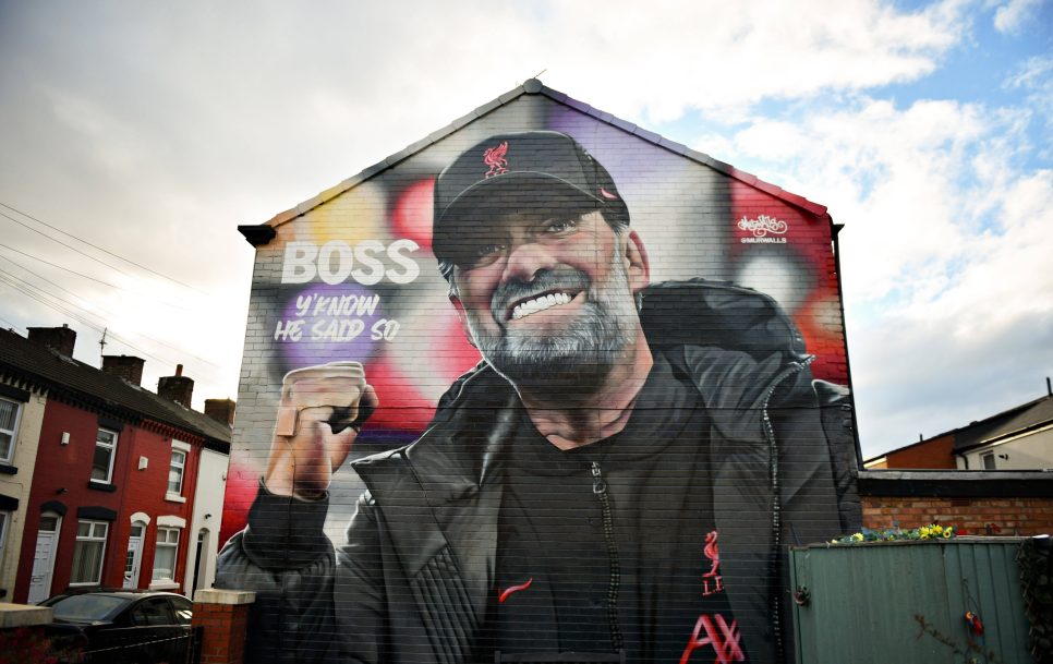 A mural near Anfield Stadium paying tribute to Jürgen Klopp. Source: Imago Images