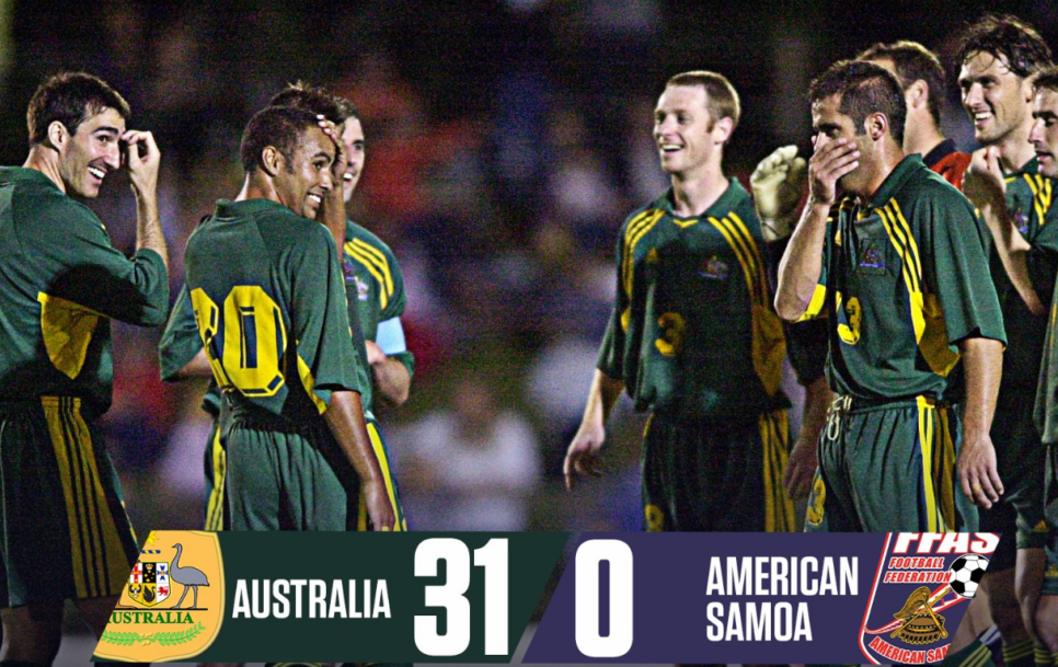 The Australian team has the two biggest wins in football history, 31-0 and 22-0. Source: X @FOXSport