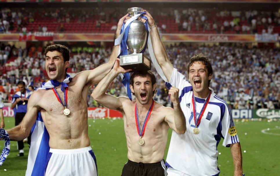 Greece’s European Championship title is one of sports history’s greatest surprises. From the 21st century, perhaps only Leicester City’s Premier League victory compares.. Photo: Imago