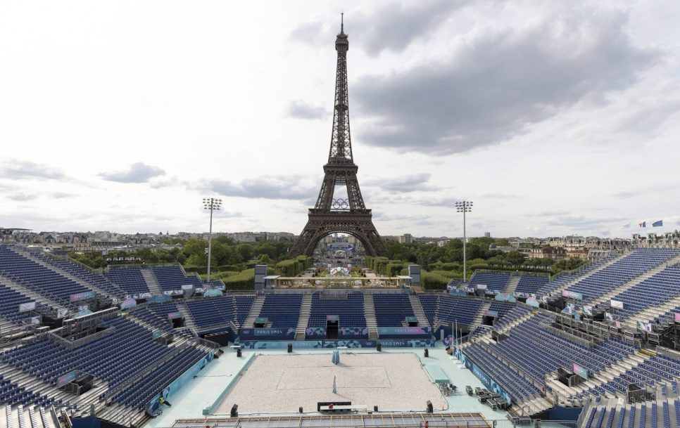 There will be 329 medal events at the Paris Olympics, with beach volleyball champions being crowned at the foot of the Eiffel Tower. Source: Imago Images