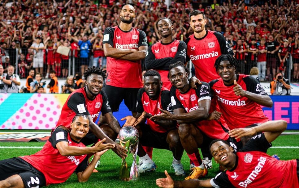 Going undefeated last season Leverkusen continued that form to this season winning the German Supercup. Source: Leverkusen Bayer official Facebook / Facebook @bayer04leverkusen