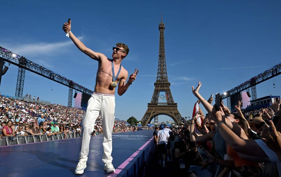 Léon Marchand is currently one of the biggest stars in French sports. Source: Imago Images