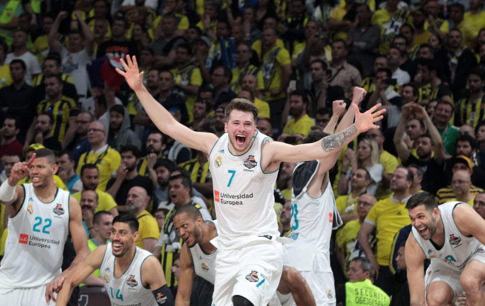 Luka Dončić flew higher than any other Real Madrid player in the 2017/18 season. Source: Dragan Stankovic/EB via Getty Images