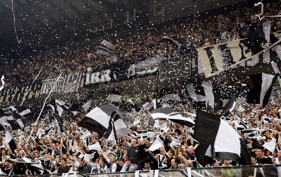 The Partizan Belgrade fan army is called Grobari in Serbian, which translates as “undertakers”. Source: Imago Images